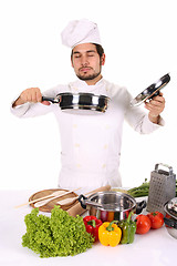 Image showing chef smelling 