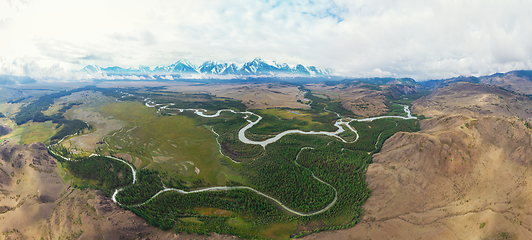 Image showing Kurai steppe and Chuya river