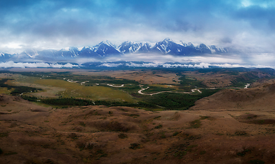 Image showing Kurai steppe and Chuya river