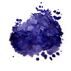 Image showing Blue ink blot or watercolor paint stain on white background.