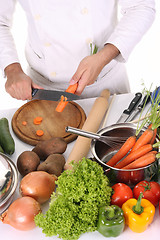 Image showing chef preparing lunch