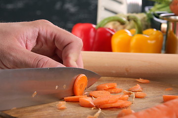 Image showing chef preparing lunch