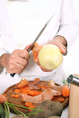 Image showing cutting onion