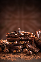 Image showing Chocolate with nuts