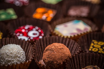 Image showing Gourmet assorted truffles