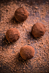 Image showing Chocolate truffles