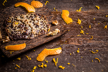 Image showing Candied orange brittle cake