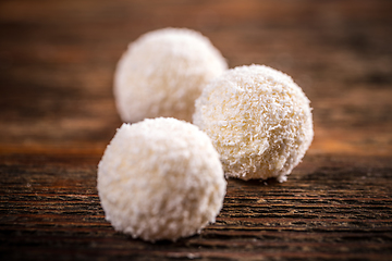 Image showing Coconut snowball white truffles