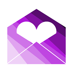Image showing Valentine Envelop With Heart Icon