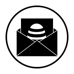 Image showing Envelop With Easter Egg Icon