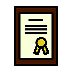 Image showing Certificate Under Glass Icon