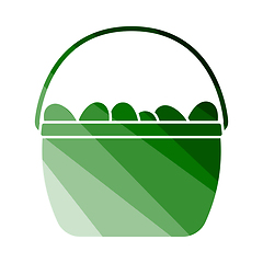 Image showing Easter Basket With Eggs Icon