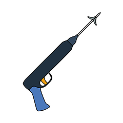 Image showing Icon Of Fishing Speargun