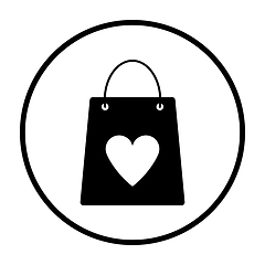 Image showing Shopping Bag With Heart Icon