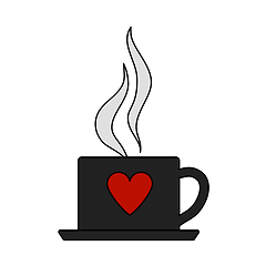 Image showing Valentine Day Coffee Icon
