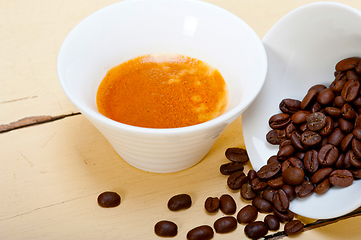 Image showing espresso cofee and beans