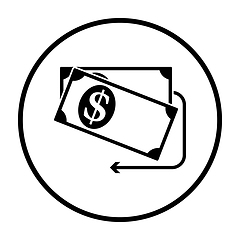 Image showing Cash Back Dollar Banknotes Icon