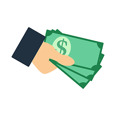 Image showing Hand Holding Money Icon