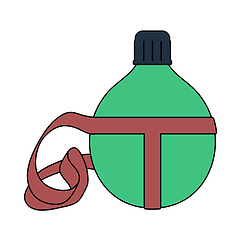 Image showing Icon Of Touristic Flask