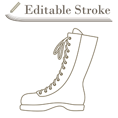 Image showing Icon Of Hiking Boot