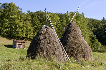 Image showing traditional haystack rural scene