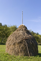 Image showing traditional haystack rural scene