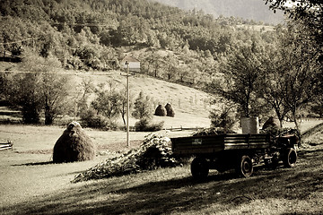 Image showing traditional haystack rural scene