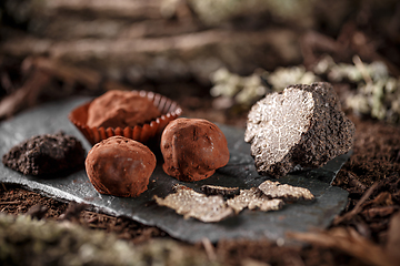 Image showing Vegan chocolate truffles