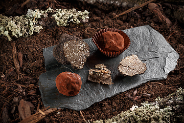 Image showing Vegan chocolate truffles