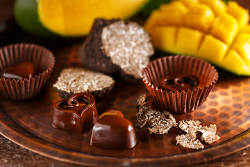 Image showing Gourmet chocolate praline