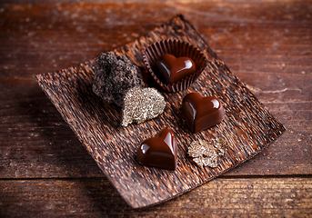 Image showing Gourmet chocolate truffles