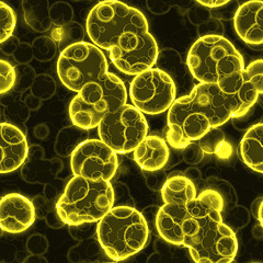 Image showing Yellow cells background