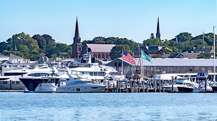 Image showing newport rhode island scenic views at harbour