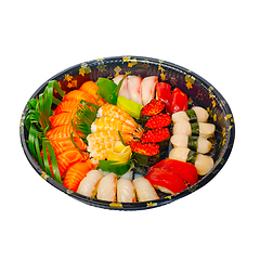 Image showing take away sushi express on plastic tray