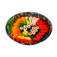 Image showing take away sushi express on plastic tray