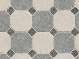 Image showing Old tiled floor