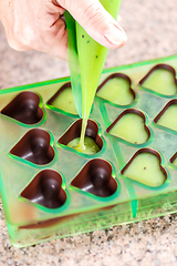 Image showing Homemade chocolate praline