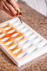 Image showing Making chocolate candies