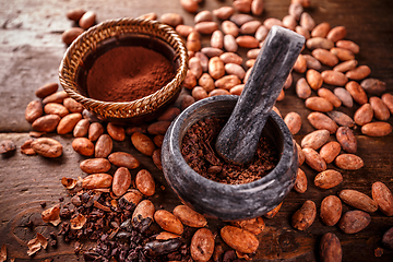 Image showing Crushed cacao beans