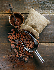 Image showing Organic cacao beans