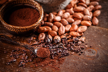 Image showing Organic cacao beans