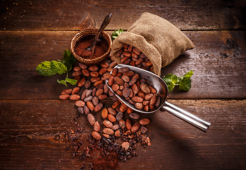 Image showing Organic cocoa beans