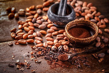 Image showing Organic cocoa powder