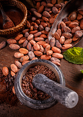 Image showing Ground cocoa beans