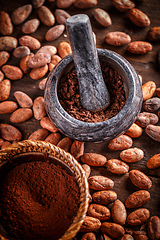 Image showing Ground cocoa beans