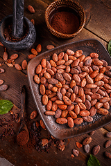 Image showing Organic cocoa beans