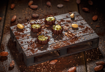 Image showing Luxury chocolate bonbons