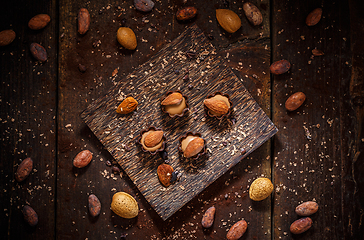 Image showing Fine chocolate pralines