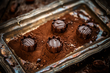 Image showing Chocolate mousse pralines