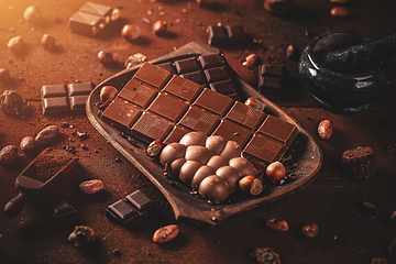 Image showing Chocolate pieces concept